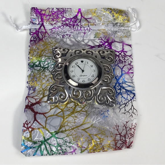 Brighton Accents Brighton Mini Clock Silver Plate 25 Inch New